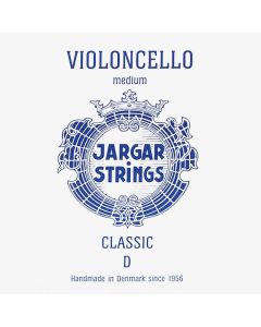 Jargar Classic Blue cellosnaar D-2, medium, blauw, flexi-metal