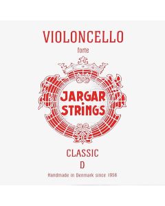 Jargar Classic Red cellosnaar D-2, hard, rood, flexi-metal