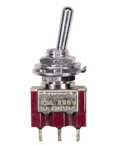 Boston mini toggle switch 2-way, on-on, 1-pole, nickel