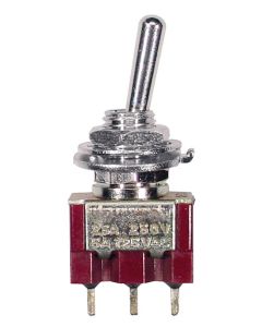 Boston mini toggle switch 2-way, on-on, 2-pole, nickel