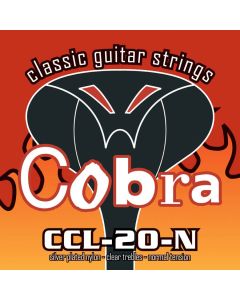 Cobra snarenset klassieke gitaar, silverplated nylon, normal tension