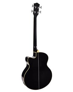 Richwood akoestische basgitaar, cutaway, zwart, 4-band EQ, die cast mechanieken