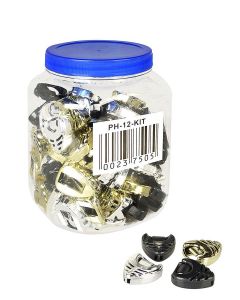 Boston assortimentkit met 100 plectrumhouders, in zwart, zilver en gouf