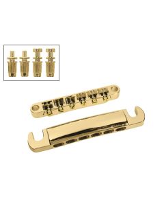 Boston brug and tailpiece set, 12-snarig, verguld, met studs