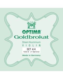 Optima Goldbrokat snarenset viool 4/4, steel & aluminum, met ball end E-1