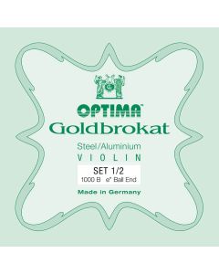 Optima Goldbrokat snarenset viool 1/2, steel & aluminum, met ball end E-1