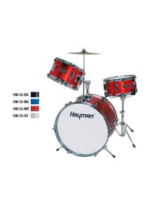 Hayman Junior Series 3-delig drumstel, metallic blauw