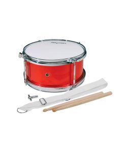 Hayman kinder snaartrom, 10 inch, metallic rood, met stokken, riem en haak