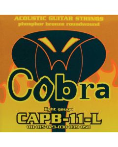 Cobra snarenset akoestische gitaar, phosphor bronze wound, light: .011-.015-.023-.030-.039-.050