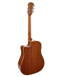 Richwood Artist Series akoestische gitaar, dreadnought, cutaway, massief bovenblad, naturel, Fishman EQ en tuner