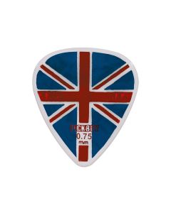 Pickboy Celltex 0.75 mm. plectra met "union jack"-design, 50-pack