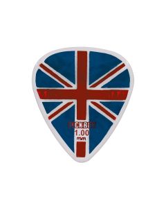 Pickboy Celltex 1.00 mm. plectra met "union jack"-design, 50-pack