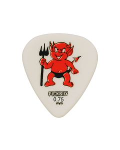 Pickboy Celltex 0.75 mm. plectra met "red devil"-design, 50-pack