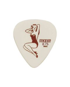 Pickboy Celltex 0.75 mm. plectra met "queen"-design, 50-pack