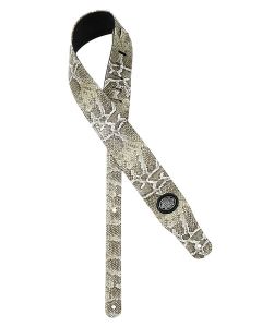 Gaucho Cobra Series gitaarriem, wit snakeskin