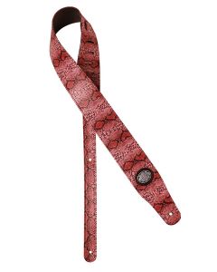 Gaucho Cobra Series gitaarriem, roze snakeskin