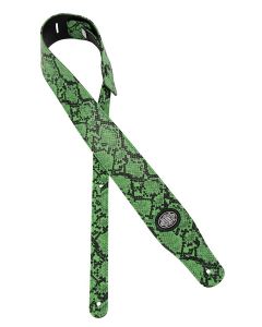 Gaucho Cobra Series gitaarriem, groen snakeskin