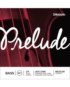 D'Addario Prelude snarenset contrabas 3/4, medium, stranded steel core, stainless steel