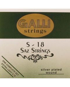 Galli snarenset saz, silverplated extra light 007-009-007-014-022