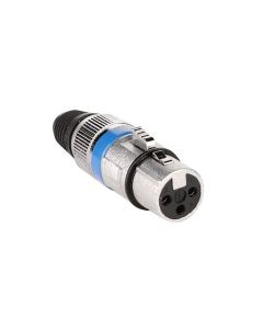 Boston xlr plug, female, 3-polig, nikkel