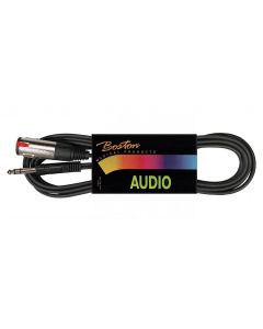 Boston audio kabel, zwart, 6 meter, jack stereo - jack female stereo