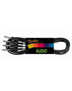 Boston audio kabel, zwart, 3 meter, 2x jack mono - 2x jack mono