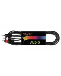 Boston audio kabel, zwart, 6 meter, 2x rca - mini-jack mono