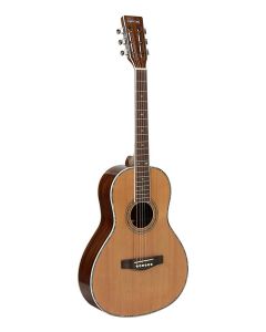 Richwood Parlor blues gitaar, kleine body, 12th fret body joint, naturel finish