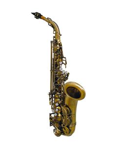 Stewart Ellis Pro Series altsax, Pisoni polsters, antiek licht brons, incl. softcase