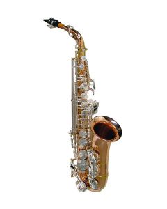 Stewart Ellis Pro Series altsax, Pisoni polsters, rood koper, incl. softcase