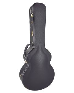 Boston Traditional Pro deluxe koffer voor jazzgitaar (16 inch),  hout, gewelfde vormkoffer, met slot en schouderriem