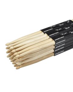 Hayman 5-B drumstokken, hickory, 12 paar, 15,8 x 404 mm