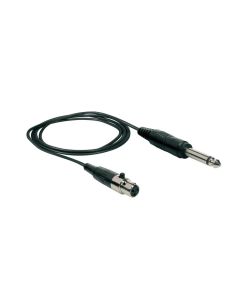 Gatt Audio instrumentkabel voor GWS-61B beltpack, 3 pin mini xlr aansluiting en 6.3mm jack