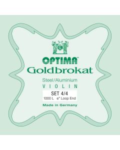 Optima Goldbrokat snarenset viool 4/4, steel & aluminum, met loop end E-1