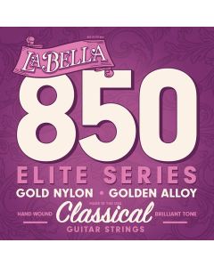 La Bella Concert snarenset klassiek, gold nylon trebles, gold basses, 028-032-040-029-034-041