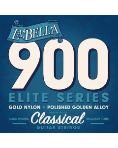 La Bella Golden Superior snarenset klassiek, gold nylon trebles, gold polished basses, 028-032-040-030-03