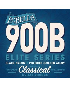 La Bella Golden Superior snarenset klassiek, black nylon trebles, gold polished basses, 028-032-040-030-0