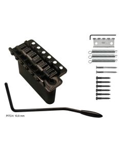 Wilkinson tremolo, pitch 10,8mm, with screws, zinc block, black