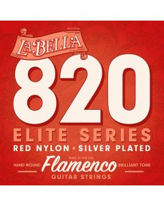 La Bella Flamenco snarenset klassiek/flamenco, red nylon trebles, silverplated basses