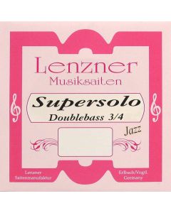 Lenzner Supersolo contrabassnaar A-3, gut, steel wound