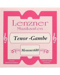 Lenzner G-5-snaar voor tenorgamba, gut-silver, mensuur: 68 cm.