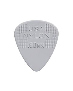 Dunlop Nylon Standard 0.60 mm. plectra, nylon, lichtgrijs, 12-pack