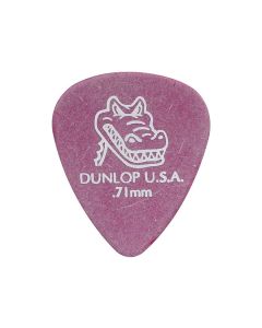 Dunlop Gator Grip 0.71 mm. plectra, paars, 12-pack