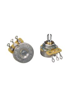 CTS USA potentiometer, short .250" bushing for pg mount, 3/8" diam. dished back, 250K linear