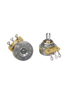 CTS USA potentiometer, short .250" bushing for pg mount, 3/8" diam. dished back, 250K audio