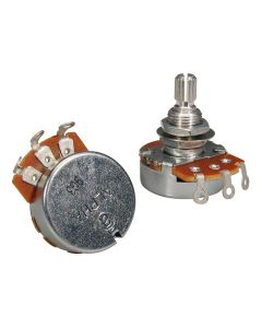 Alpha 250K audio potentiometer, standard length bushing .375", 3/8" diameter