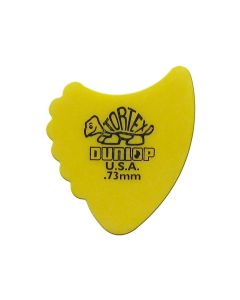 Dunlop Tortex Sharkfin 0.73 mm. plectra, geel, 72-pack