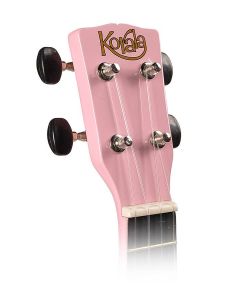 Korala sopraan ukelele, hout, met gitaarmechanieken, incl. tas, roze