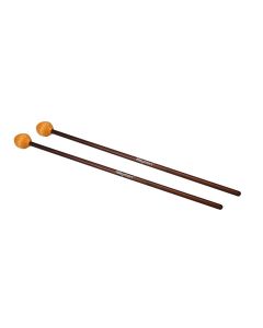 Hayman kloppers voor marimba, 406 mm rotan schacht, paar, 34 mm medium bol, geel