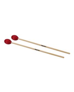 Hayman kloppers voor marimba, 400 mm esdoorn schacht, paar, 36 mm medium bol, rood